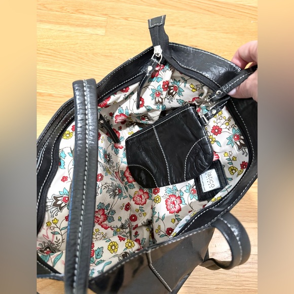 Latico Leather Spencer Black Tote - Picture 9 of 9